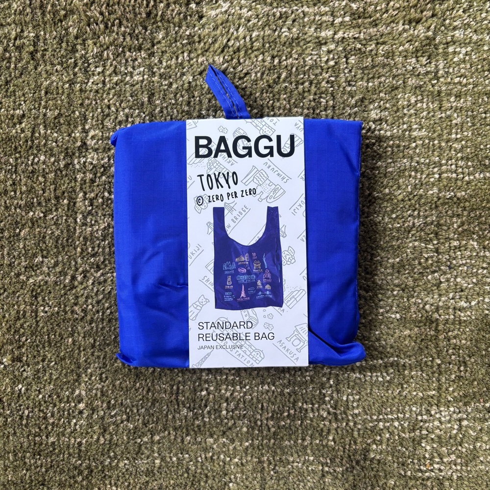 BAGGU Tokyo Map Japan Exclusive Blue Reusable Bag